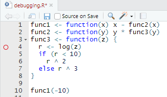 Editor breakpoints in RStudio